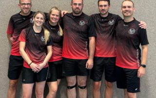 Die zweite Mannschaft beim Auswärtsspiel in Fröndenberg: Sven Stuckmann, Daniela Liedtke, Kim Kischel, Dennis Fuchs, Kevin Schäfer, Jannik Tuleja