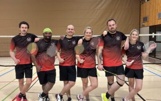 Mannschaftsfoto: Kevin Schäfer, Scharangan Jeyasselan, Jannik Tuleja, Kim Kischel, Dennis Fuchs, Daniela Liedtke